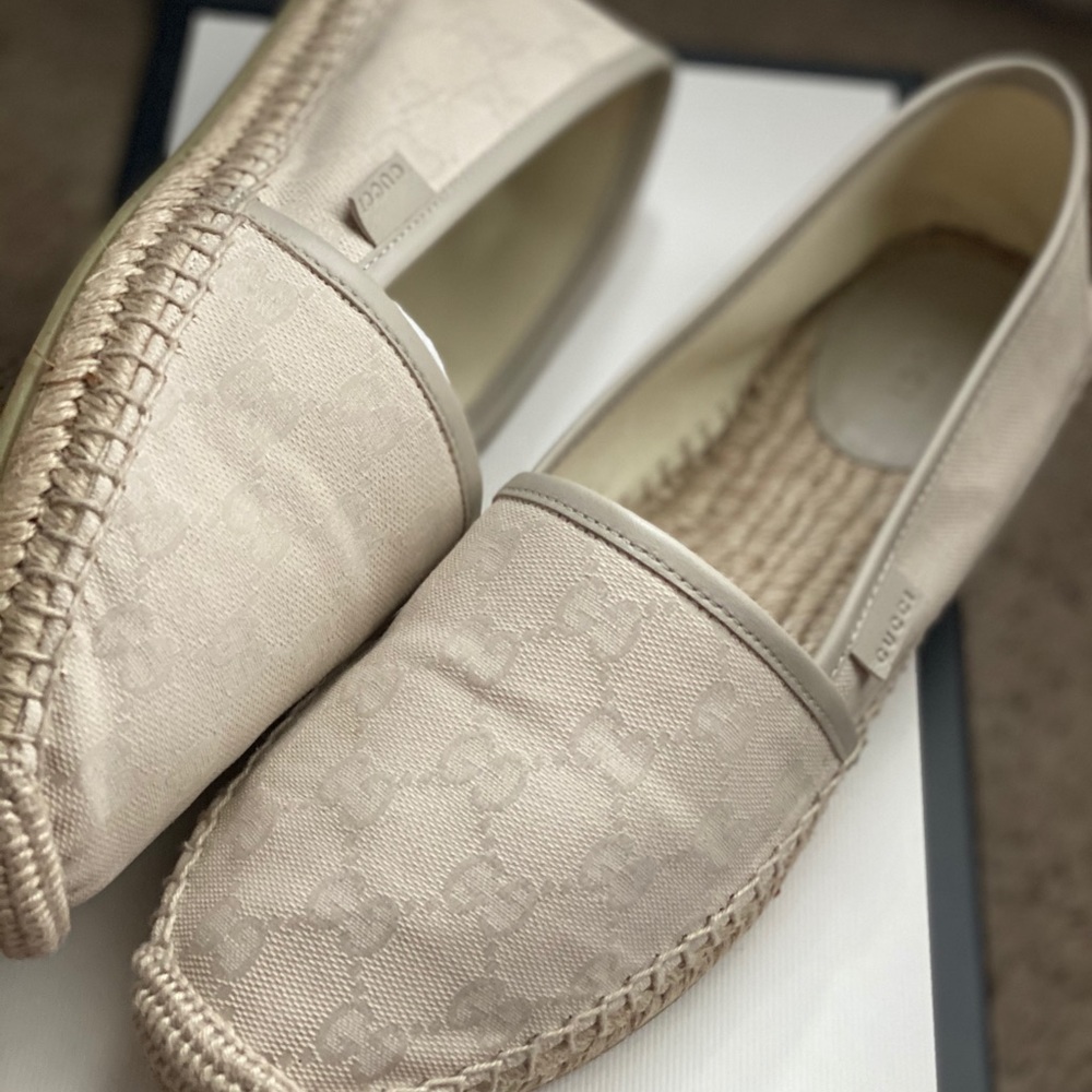 Gucci espadrilles ... off white/ neutral /cotton